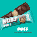 Built Bar, Puff Protein Bars, 15g Protein Snacks, Only 160 Calories, 8g Sugar, Collagen, Not Gluten Free, 12 Count