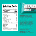 Built Bar, Puff Protein Bars, 15g Protein Snacks, Only 160 Calories, 8g Sugar, Collagen, Not Gluten Free, 12 Count