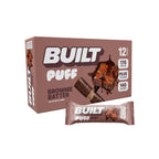 Built Bar, Puff Protein Bars, 15g Protein Snacks, Only 160 Calories, 8g Sugar, Collagen, Not Gluten Free, 12 Count