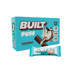 Built Bar, Puff Protein Bars, 15g Protein Snacks, Only 160 Calories, 8g Sugar, Collagen, Not Gluten Free, 12 Count